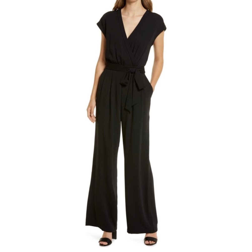 🖤Eliza J Surplice Jumpsuit